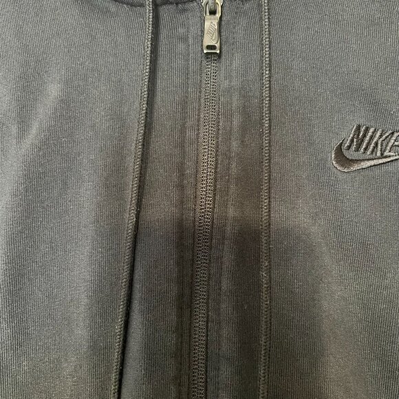 NIKE - Womens Black Zip Up Hoodie Jacket - Cropped With Flared Sleeves - Size M - Picture 5 of 6
